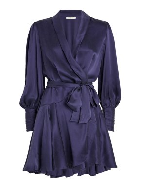 Zimmermann Silk Wrap Mini Dress