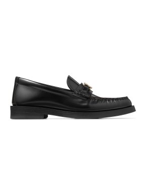 Jimmy Choo Addie Logo-Plaque Leather Loafers
