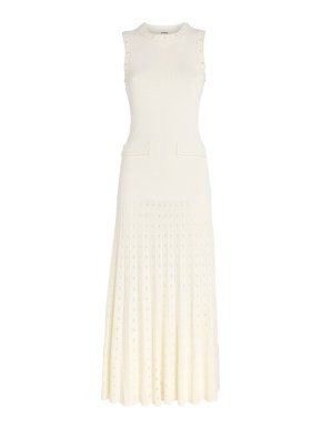 Sandro Sleeveless Embellished Knitted Midi Dress
