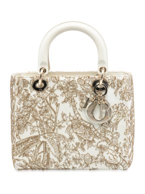 Dior Gold Medium Calfskin Embroidered Astrology Lady Dior