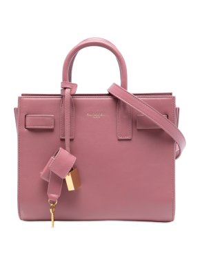 Saint Laurent Pink Nano Leather Sac De Jour Satchel
