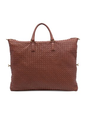 Botetga Veneta Tan Maxi Nappa Intrecciato Convertible Tote