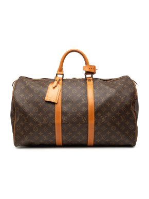 Louis Vuitton Coated Canvas Monogram Keepall 50