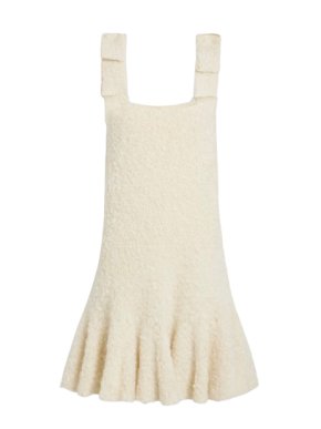 Jil Sander Cream Boucle Mini Dress