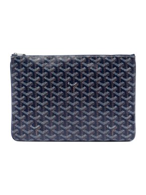 Goyard Blue Goyardine Senat MM