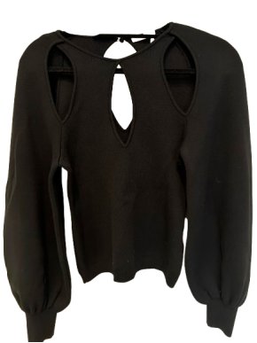 Chloe Black Cutout Jumper
