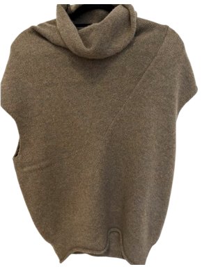 Chloe Brown Cashmere Sleeveless Rollneck