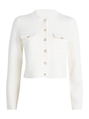 Sandro Embellished Cropped Cardigan
