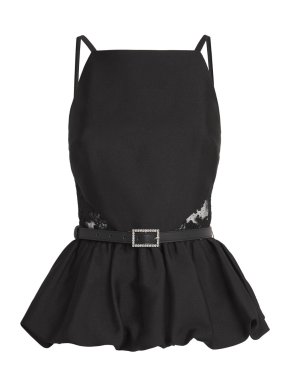 Self-Portrait Taffeta Peplum Top