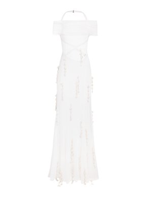 Jacquemus White La Robe Mazzolu Maxi Dress