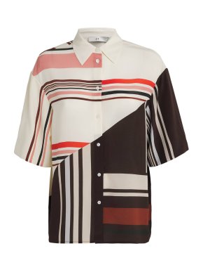 SIR Thistle Short-Sleeve Silk Shirt