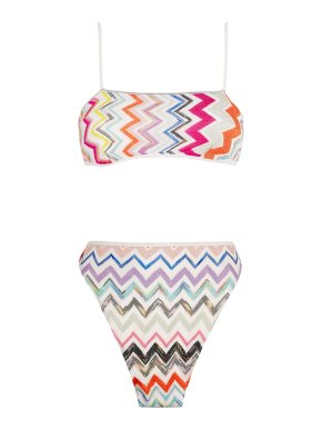 Missoni  Metallic Crochet-Knit Bikini Set