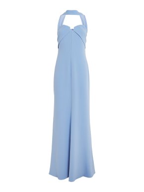 Roland Mouret Sash Satin Crepe Gown