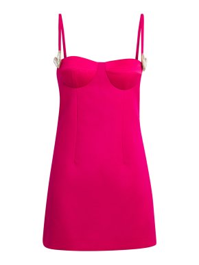 Area Heart-Motif Twill Mini Dress