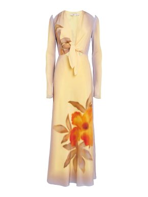 SIR. Metallic Silk Sorrento Maxi Dress