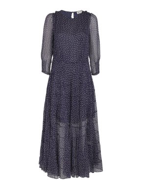Rixo Kristen Georgette Midi Dress