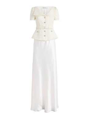 Self-Portrait Tailored Belted Maxi Dress