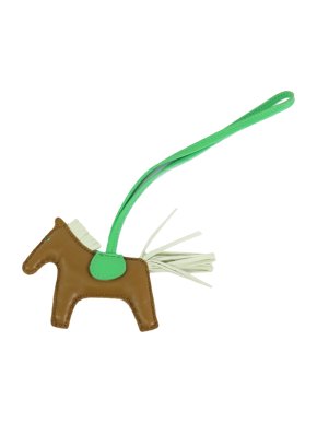 Hermes Vert Fizz Milo Lambskin and Swift Grigri Rodeo Pegase Bag Charm PM