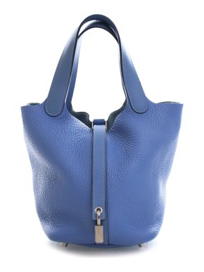 Hermes Bleu Azur Clemence and Swift Picotin Lock 18