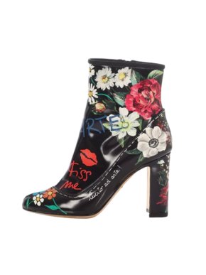 Dolce & Gabbana Floral Ankle Boots
