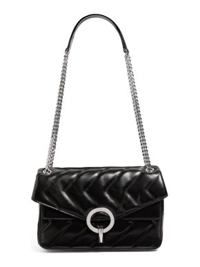 Sandro Paris Quilted Leather Yza Shoulder Bag