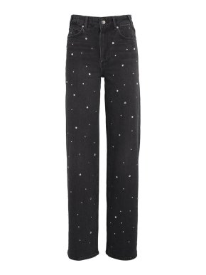 Paige  Sasha Crystal-Embellished Wide-Leg Jeans