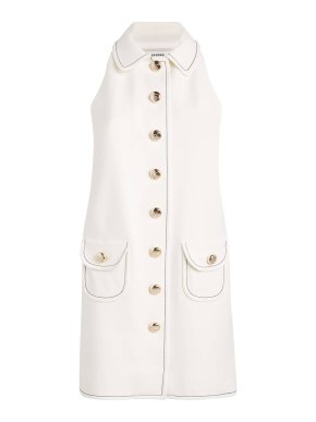 Sandro Topstitched Mini Shirt Dress