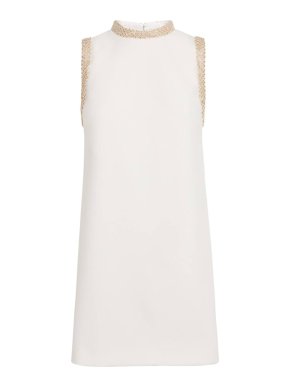 Sandro Short Dress With Rhinestone Trim
