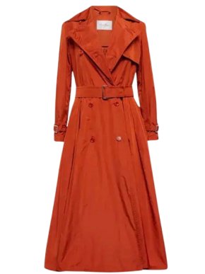 MaxMara Dark Orange Light Taffeta Trench dress