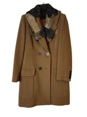 MaxMara Rabbit Collar Camel Coat