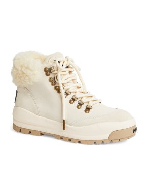 Polo Ralph Lauren Shearling-Trim Suede Hiking Boot