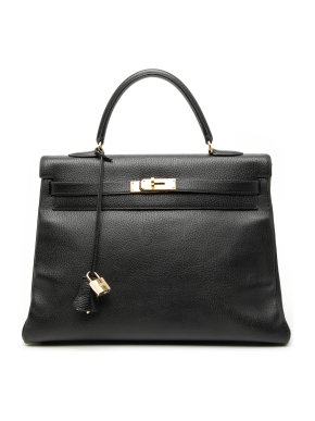 Hermes Black Ardennes Kelly Retourne 35