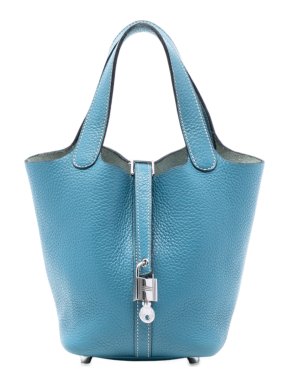 Hermes Blue Jean Clemence Picotin Lock 18