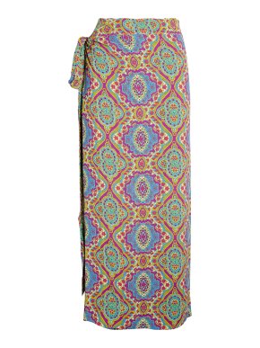 Etro Wrap Paisley-Print Silk Skirt