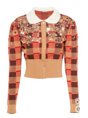 Miu Miu Embellished Wool Cardigan