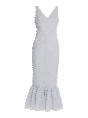 Huishan Zhang Janina Ruffled  Midi Dress