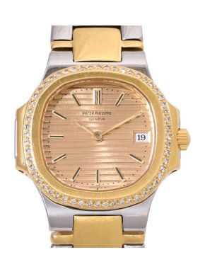 Patek Philippe Nautilus Vintage Lady steel/yellow gold 18k with factory diamonds