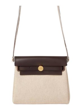 Hermes Ecru Ebene Mini Herbag