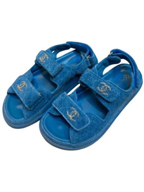 Chanel Blue  Denim Dad Sandals 1