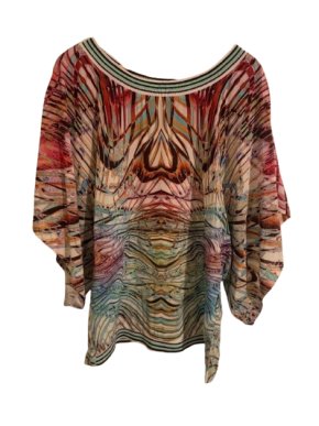Byblos Printed Silk Boho Top