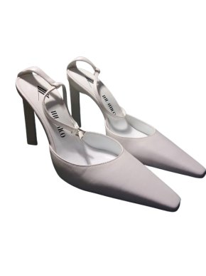 The Attico White Leather Amber Sandals