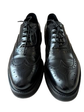 Prada Black Leather Brogues