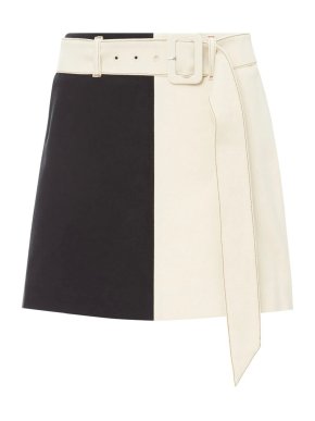 NANUSHKA Dyna Organic Cotton Denim Patchwork Skirt