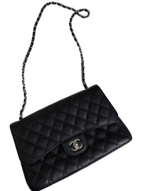 Chanel Black Caviar Maxi Single Flap