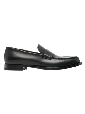 The Row Black Leather 20mm Novus loafers