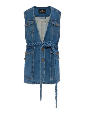 Etro Long Denim Vest