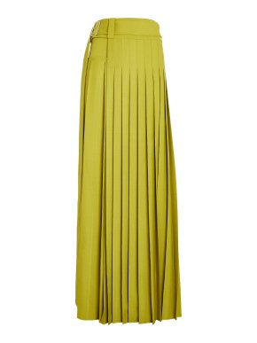 Erdem Pleated Crepe Maxi Skirt