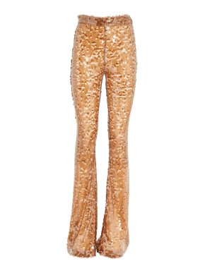 The New Arrivals Ilkyaz Ozel Sequin Colette Flare Trousers