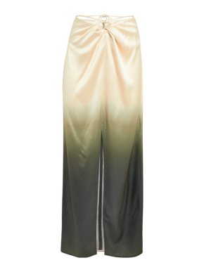 Nanushka  Ombré Satin Maxi Skirt