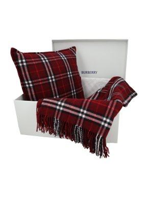Burberry Check Cashmere Cushion and Blanket